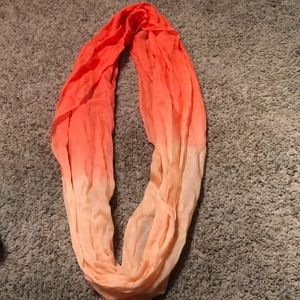Orange ombré infinity scarf